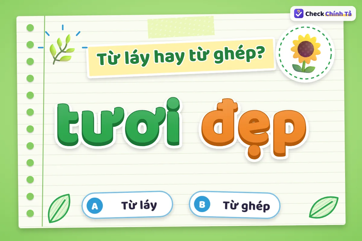 Tươi đẹp là từ ghép hay từ láy