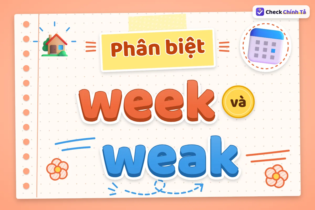 Phân biệt week và weak