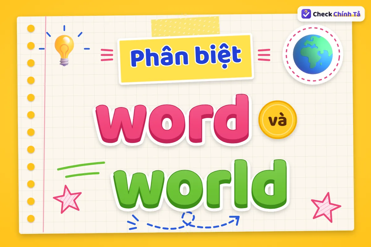 Phân biệt word và world