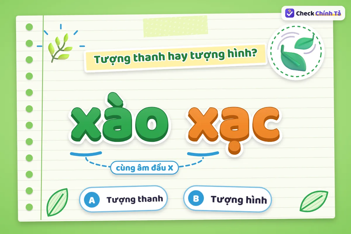 Xào xạc là từ tượng hình hay tượng thanh
